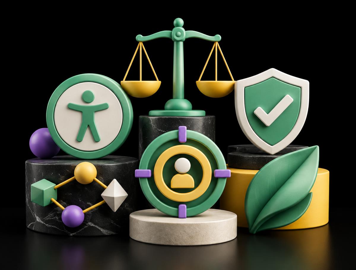 Ethical and human-centered design principles illustration